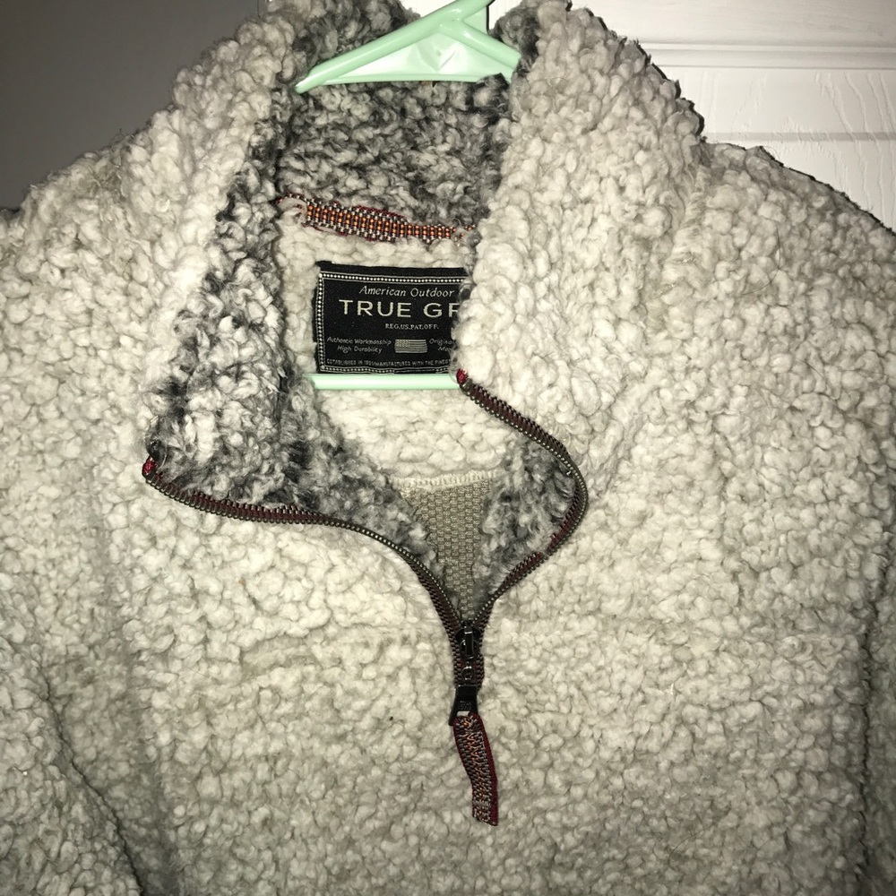 True Grit Women's Off-White Sherpa Quarter-Zip